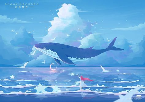 Whale In The Sky, Whale Illustration, Aesthetic Photography Nature, Fantasy Aesthetic, Sky Art, Cute Backgrounds, Cute Wallpaper Backgrounds, Computer Wallpaper, Laptop Wallpaper