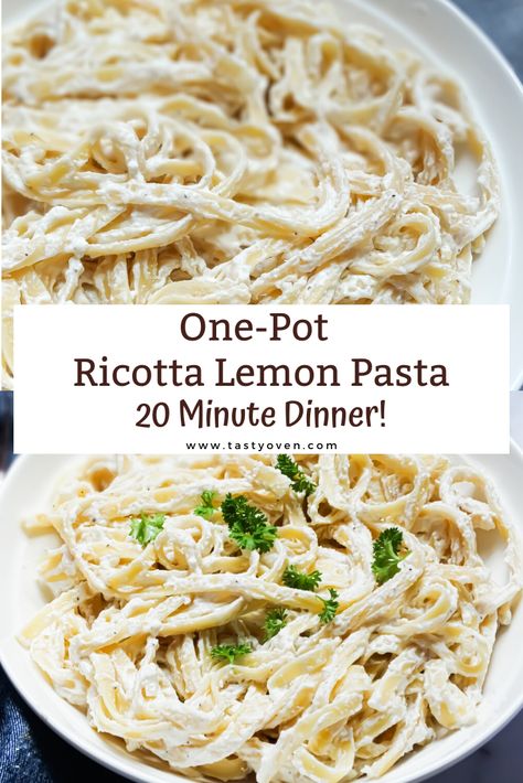 Pasta Lemon Ricotta, Ricotta Parmesan Pasta, Creamy Ricotta Spaghetti, Easy Lemon Ricotta Pasta, One Pot Ricotta Lemon Pasta, Garlic Ricotta Pasta, Lemon Herb Ricotta Pasta Sauce, Lemon Ricotta Spaghetti, Quick Lemon Ricotta Spaghetti