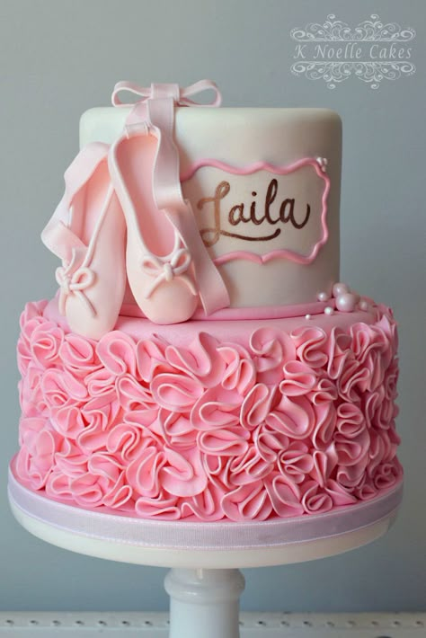 Ballerina theme birthday cake By K Noelle Cakes Ballerina Birthday Party Cake, Ballet Birthday Cakes, Ballerina Birthday Cake, Ballerina Theme, Ballet Cakes, Ballet Birthday Party, Dance Cakes, Ballerina Cake, Ballerina Cake Topper