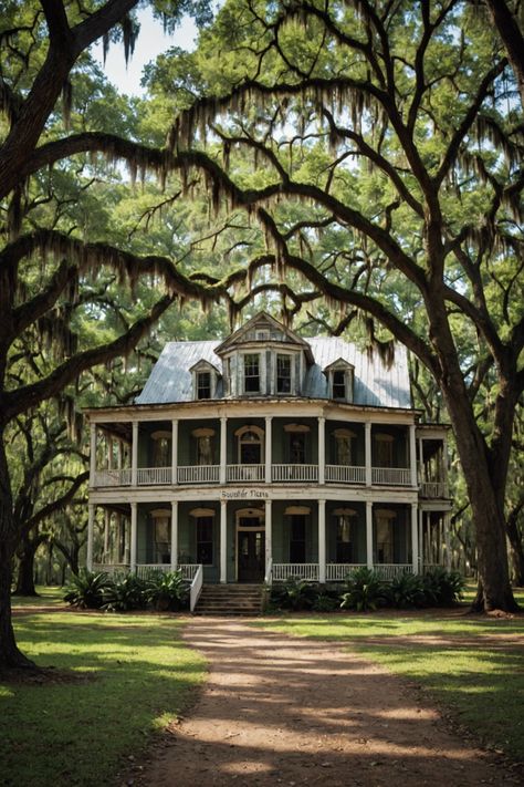 The Soul of the South: A Cultural Tour of Louisiana Houses In New Orleans, Southern Gothic New Orleans, Louisiana Bayou Homes, New Orleans Library, New Orleans Buildings, New Orleans Jazz Aesthetic, Vintage New Orleans Aesthetic, Louisiana Scenery, Louisiana Gothic