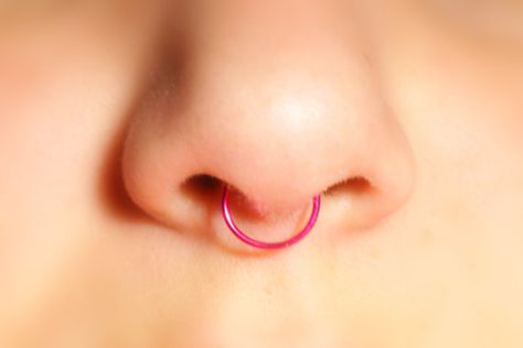 Fuchsia Septum Nose Cuff Pink Septum Piercing, Pink Septum, Fake Septum Ring, Nasal Septum, Nose Cuff, Faux Piercing, Piercing Fake, Piercing Inspo, Septum Piercings