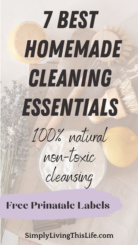 EASY DIY natural homemade cleaners to get you started cleaning naturally in your home today. Ditch the toxic chemical conventional cleaners for these natural homemade cleaning products. Natural living is healthy & eco friendly! Diy Natural Shower Cleaner, Natural Home Products, Homemade Cleaners Recipes Diy, Nontoxic Cleaning Products Diy, Best Natural Cleaning Products, Make Your Own Cleaning Products, Living Clean Lifestyle, Natural Diy Cleaning Products, Homemade Non Toxic Cleaning Products