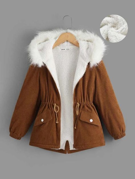 Trendy Coat, Pretty Sandals, Corduroy Coat, Indian Bridal Outfits, Parka Coat, Girl Coat, Teen Fashion Outfits, Western Outfits, Teen Fashion