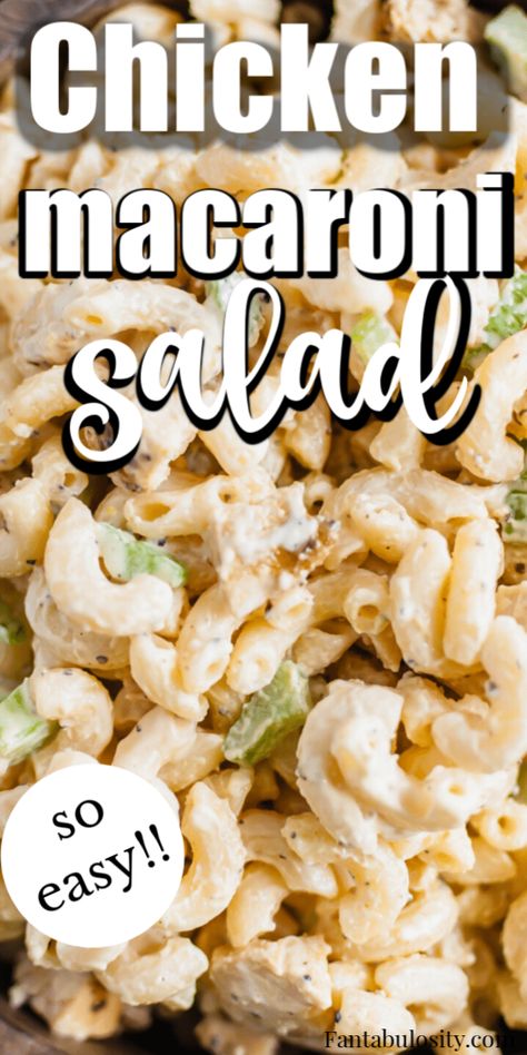 Sweet Sandwiches, Cold Chicken Pasta Salad, Recipes Using Pasta, Salad Options, Chicken Macaroni Salad, Chicken Pasta Salad Recipes, Chicken Macaroni, Easy Macaroni Salad, Cold Pasta Salad Recipes