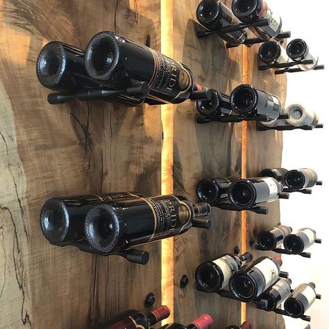 Loving this wine rack by @evariwoodworkdesigns finished in Odie’s Oil and wax 😍👌🌿✨ Posted @withregram • @evariwoodworkdesigns Install of… | Instagram Wine Rooms, Lag Bolts, Wine Wall, Wine Rack Wall, Spalted Maple, Wine Room, Wine Rack, Wax, Wine