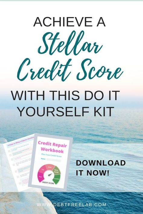 Achieve a Stellar Credit Score with this do it yourself kit - download it now! Credit Repair Diy, How To Fix Credit, Improve Credit, Fix Your Credit, Credit Tips, Money Saving Strategies, Printable Checklist, Credit Repair, Free Credit