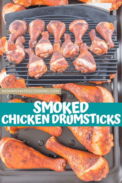 Get ready to make the BEST Smoked Chicken Drumsticks right on the Pellet Grill, perfect for cookouts and barbecues! Smoked Chicken Drumsticks, Pellet Grilled Chicken, Smoker Recipes Chicken, Picnic Salad Recipes, Grilled Baked Potatoes, Grilled Drumsticks, Traeger Chicken, Grilled Chicken Drumsticks, Pellet Smoker Recipes