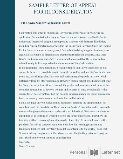 See this sample letter of appeal for reconsideration to see how you need to write your. If you want more samples visit http://www.personalletter.net/academic-appeal-letter/ How To Write An Appeal Letter, Appeal Letter For Reconsideration, Parenting Plan Custody, Letter To Judge, Formal Letter Template, Child Custody Battle, Formal Letter, Appeal Letter, Legal Letter