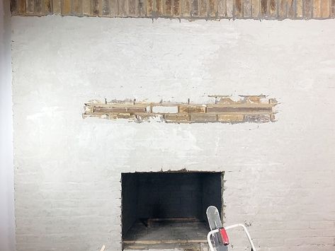 Plaster Over Brick Fireplace, Plaster Over Brick, Stucco Fireplace, Linden Homes, Painted Brick Fireplace, Diy Fireplace Makeover, Venetian Plaster Walls, Brick Fireplace Makeover, Paint Fireplace