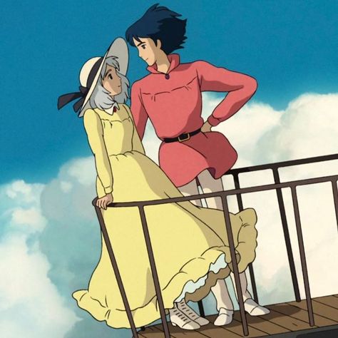 Sophie Howl's Moving Castle, قلعة هاول المتحركة, Howl's Moving Castle Howl, Howls Moving Castle Art, 하울의 움직이는 성, Personajes Studio Ghibli, Studio Ghibli Background, Howl And Sophie, Ghibli Artwork