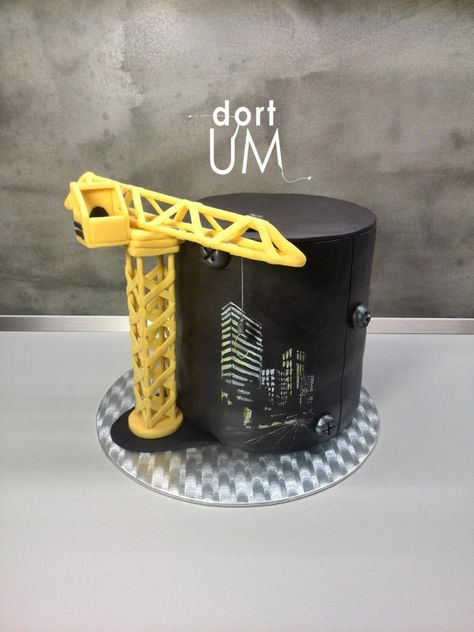 Builder Cake For Men, Crane Cake, Construction Party Cakes, Architecture Cake, Building Cake, Cake Transport, Cake Designs For Boy, Cakes Decor, B Day Cake