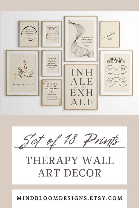 Massage Office Decor, Calming Office Decor Professional, Small Therapy Office Decor, Group Room Therapy Decor, Therapy Room Decor Ideas, Office Decor Therapist, Therapist Desk, Virtual Therapy Office, Therapy Decor