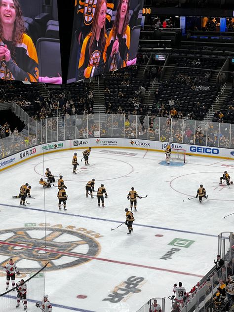 Boston Bruins Aesthetic, Hockey Game Aesthetic, Boston Brownstone, Hockey Stadium, Ice Games, Hockey Aesthetic, Boston Hockey, Hockey Romance, Indian Horses