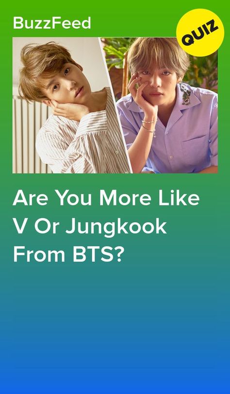 Are You More Like V Or Jungkook From BTS? #quiz #quizzes #buzzfeed #triviaquestionsandanswers #quizzesbuzzfeed #trivia #quizzesforfun #funquiz #bts Jungkook Quiz, V Ideal Type, Bts Soulmate Quiz, Kdrama Quiz, Jungkook Ideal Type, Bts Quiz Game, Buzzfeed Quizzes Love, Bts Quiz, Eye Quiz