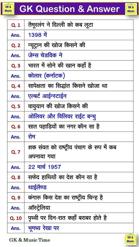 GENERAL KNOWLEDGE | GK Questions, Hindi GK, GK Questions Answers in Hindi, Hindi GK Question Answer, GK Knowledge in Hindi, Gk in Hindi Question and Answers G K Questions In Hindi, Motivation Questions, Gk Knowledge In Hindi, General Knowledge Questions And Answers, General Knowledge For Kids, Gk Question In Hindi, Upsc Notes, Daily Use Words, Gk Quiz Questions