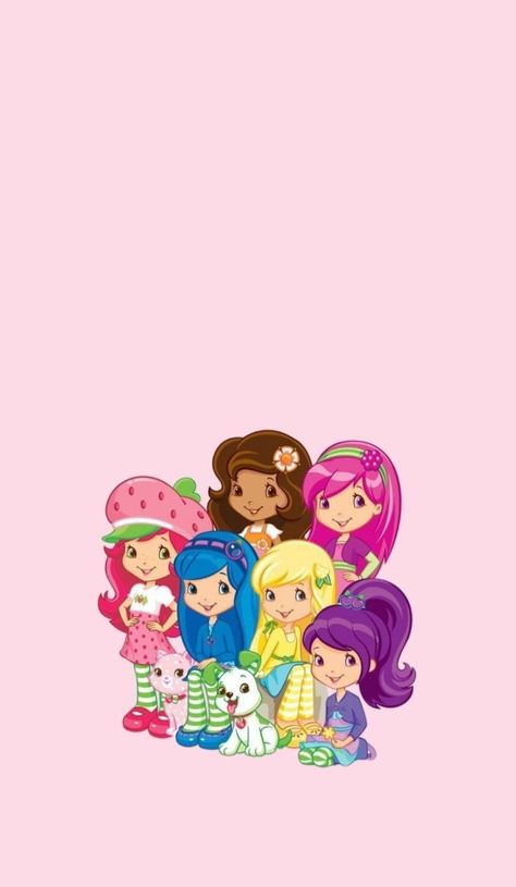 Kids Mode Wallpaper, Strawberry Shortcake Characters Wallpaper, Strawberry Shortcake Lockscreen, Strawberry Shortcake Background, Comfy Wallpaper, Strawberry Shortcake Friends, Strawberry Shortcake And Friends, Grape Wallpaper, Strawberry Shortcake Pictures