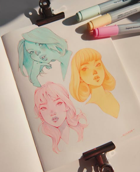 3,201 mentions J’aime, 19 commentaires - Li Cambon (@msshanh) sur Instagram : "Around two years ago I decided to sketch a bit more, but only had a handful of Copic markers so I…" New Sketchbook, Copic Marker Art, Sketchbook Tour, My Sketchbook, Arte Inspo, Arte Sketchbook, Sketchbook Inspiration, Marker Art, Copic Markers