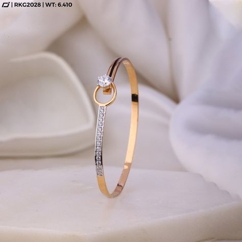 Rose Gold Breslet For Women Design, Rose Gold Kada Design For Women, Bracelets Gold Simple For Women Latest, Gold Bracelets For Women Indian, Latest Gold Bracelet For Women, Gold Kada Design For Women, Rose Gold Kada, Latest Gold Jewellery Designs, Kada Design