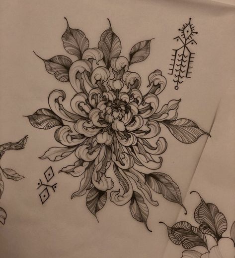 Traditional Tattoo Designs, Chrysanthemum Tattoo, Native Tattoos, Creepy Tattoos, Leg Sleeve Tattoo, Tattoo Portfolio, Modern Tattoos, Tattoo Project, American Traditional Tattoo