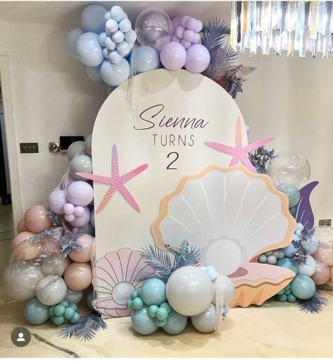 Mermaid Birthday Party Backdrop, Mermaid Birthday Backdrop, Cake Smash Theme, Mermaid Birthday Decorations, Mermaid Birthday Party Decorations, Mermaid Theme Birthday Party, Ariel Birthday, Ocean Birthday, Baby Shower Theme Decorations