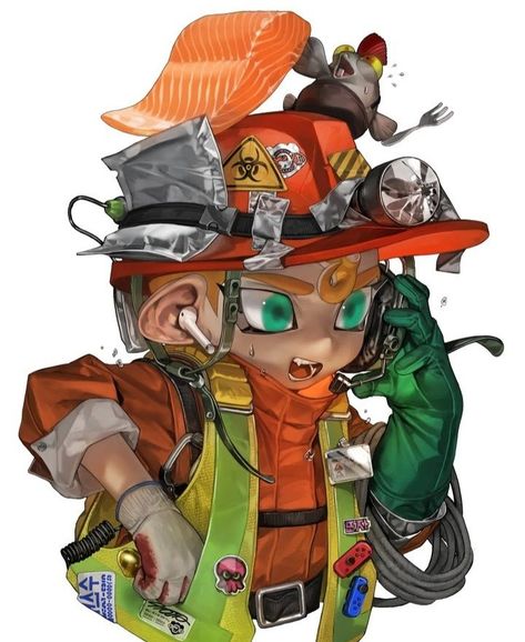 Splatoon 2 Art, Salmon Run, Amazing Drawings, Art Style Inspiration, I Cool, Splatoon, Painting Style, Art Toy, Good Old