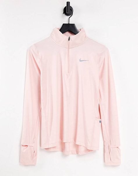 Nike Quarter Zip Outfit, Quarter Zip Outfit, Nike Women Outfits, Nike Long Sleeve Shirt, Nike Running Jacket, Nike Jumper, Nike Half Zip, Nike Quarter Zip, Basic Hoodie