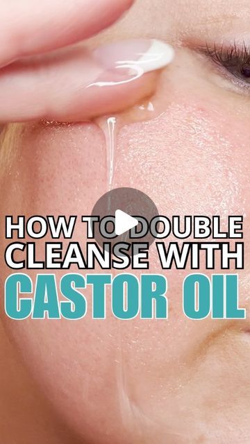 Queen of the Thrones® on Instagram: "HOW TO DOUBLE CLEANSE WITH CASTOR OIL! ⤵️  🌟 SAVE & SHARE this reel! 🌟  Discover the power of double cleansing with Castor Oil for a fresh, radiant complexion! 🤩  Double cleansing with Castor Oil is a natural way to help remove buildup while keeping your skin nourished and glowing. ️💖  HERE'S HOW 👇  ✨ Apply Castor Oil to face  ✨ Emulsify by adding water   ✨ Rub in circular upward motions  ✨  Wipe off with damp towel  ✨  Use water-based cleanser to remove remaining residue  ✨  Follow up with moisturizer + dime size Castor Oil  Try this skincare routine with Castor Oil tonight for a clean slate and pampered skin! 💧💆‍♀️  Make sure you are using 100% pure, hexane-free and extra virgin Castor Oil in a glass bottle! 💙  LINK IN BIO! 🛍️👆  #queenofthet How To Apply Castor Oil On Face, Caster Oil For Face, Castor Oil Uses The Face, Castor Oil Before And After, Castor Oil On Face Overnight, Castor Oil For Face, Double Cleanser, Castor Oil Uses, Castor Oil For Skin