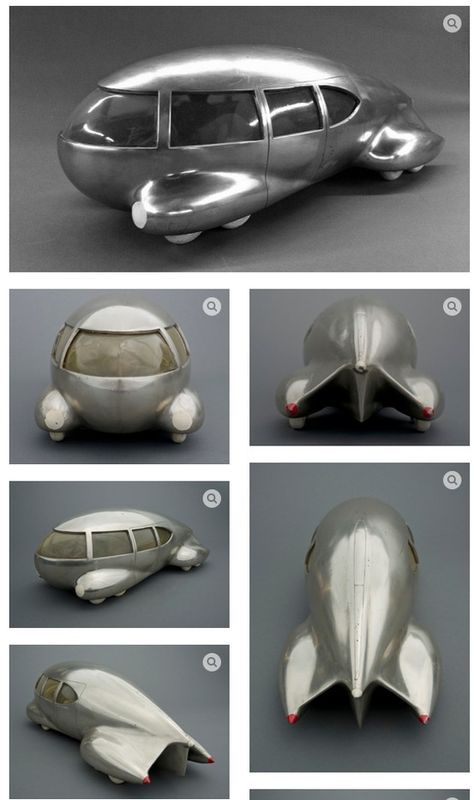 “Norman Bel Geddes (1893-1958) was an industrial designer who focused on aerodynamics. His designs extended to unrealized futuristic concepts: a teardrop-shaped automobile, and an Art Deco House of Tomorrow.”By popularizing streamlining when only a few engineers were considering its functional use, he made possible the design style of the thirties.”"  - Wikipedia  Edith Lutyens and Norman Bel Geddes Foundation. Pictures by Pete Smith. Art Deco Spaceship, Norman Bel Geddes, Futuristic Industrial Design, Streamlining Design, Aerodynamic Car, Art Deco House, House Of Tomorrow, Art Deco Car, Deco House