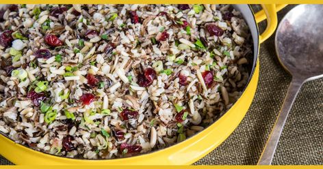 Wild Rice Stuffing with Almonds and Dried Cranberries Recipe Cranberries Recipes, Wild Rice Stuffing, Jet Tila, Rice Stuffing, Thanksgiving Side Dishes Easy, Stuffing Ingredients, Ceramic Baking Dish, Cranberry Recipes, Creamed Spinach