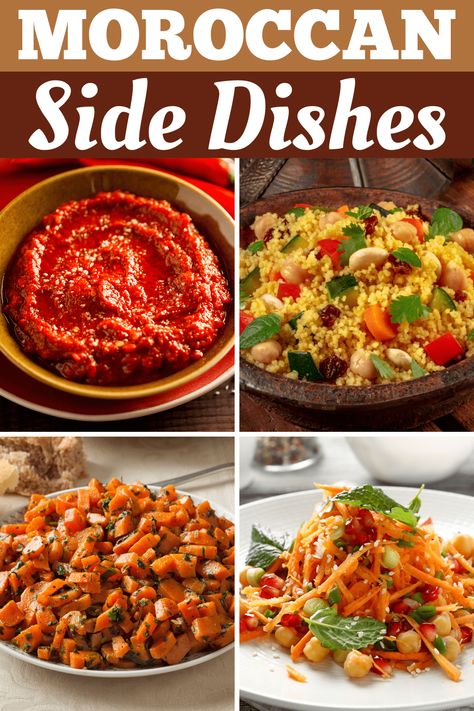 Moroccan Chicken Sides, Best Moroccan Dishes, Moroccan Food Sides, Moroccan Side Dishes Veggies, Moroccan Recipes Side Dishes, Moroccan Dishes Food, Moroccan Sides, Moroccan Starters, African Side Dishes