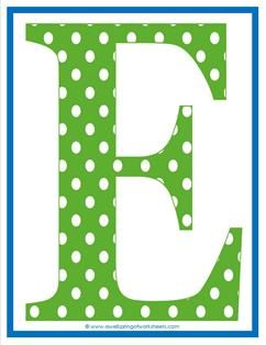 Polka Dot Letters - Uppercase E is part of a set of Alphabet Letters. Full page size, primary colors, sure to brighten up any classroom! Many creative uses. Science Worksheets For Kindergarten, Teaching Vowels, Polka Dot Letters, Yankee Doodle Dandy, Dot Letters, Worksheets For Kindergarten, Science Worksheets, Retro Theme, Green Frame