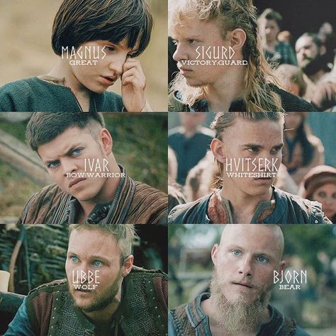 Hijos de Ragnar Vikings Ubbe, Bjorn Vikings, Boichi Manga, Ivar Vikings, Marco Ilso, Sons Of Ragnar, History Channel Vikings, Scandinavian History, Ragnar Lothbrok Vikings