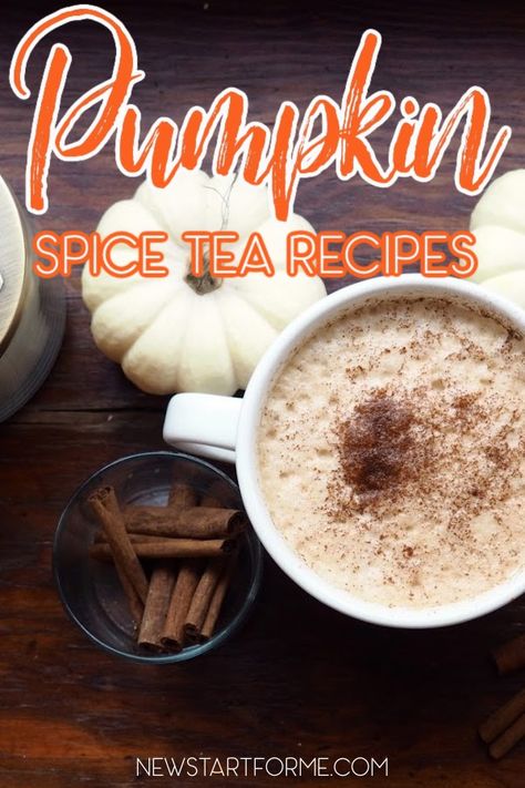 Pumpkin Spice Tea Recipes - NewStart for Me Spice And Tea Exchange Recipes, Pumpkin Spice Milk Tea, Pumpkin Spice Tea Recipe, Spiced Tea Recipe, Pumpkin Chai Tea, Pumpkin Spice Tea, Pumpkin Spice Cream, Chai Tea Recipe, Espresso Recipes