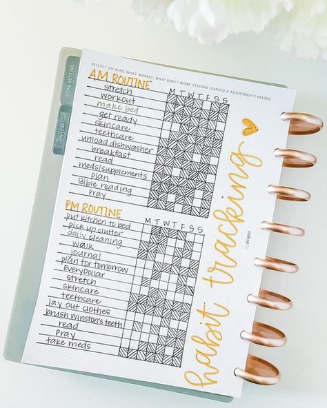 Weekly Habits Tracker, Weekly Habit Tracker Bullet Journal, Graph Paper Habit Tracker, Habit Tracker List, Morning Routine Habit Tracker, Happy Planner Habit Tracker Ideas, Habit Tracking Aesthetic, What Habits Should I Track, Habit Tracking Bullet Journal