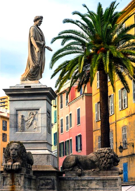 Une #statue faisant face à un #arcenciel, à #Ajaccio. #Corse #lions #France Ajaccio France, Ajaccio Corsica, Mami Wata, Continents And Countries, Regions Of France, Best Western, Travel Tattoo, Sardinia, France Travel