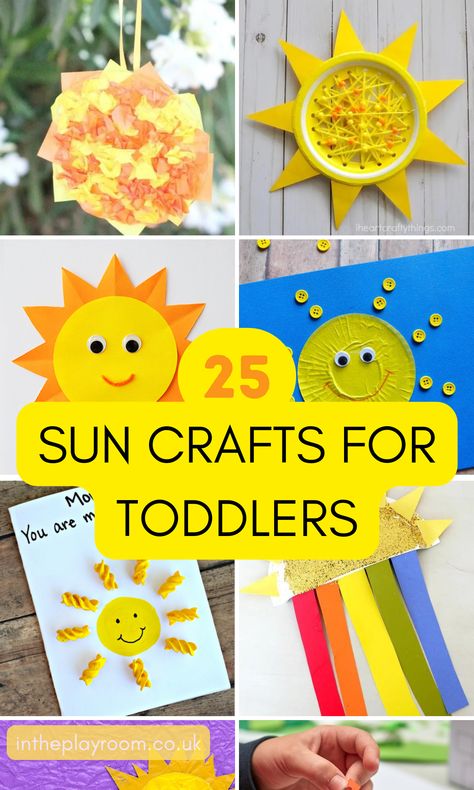 25 Cheerful Sun Crafts for Toddlers - In The Playroom Preschool Sun Crafts, Sun Crafts For Toddlers, Sun Crafts For Preschoolers, Crafts To Do With Toddlers, Sunshine Crafts, Sun Crafts, Weather Crafts, Fun Summer Crafts, Cloud Craft