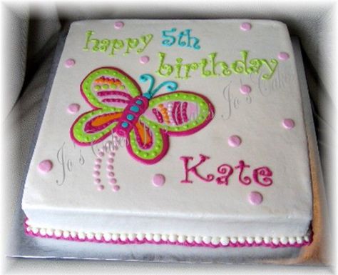 Butterfly Sheet Cake, Sheet Birthday Cakes, Butterfly Cake Design, Butterfly Sheets, Butterfly Birthday Cakes, Birthday Sheet Cakes, Cake Writing, Butterfly Birthday Party, Elegant Birthday Cakes