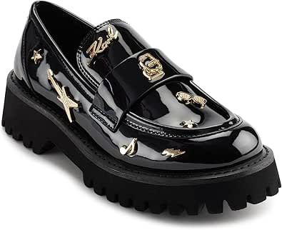 Karl Lagerfeld Paris Women's Avah Studded Faux Patent Leather Loafers Karl Lagerfeld Shoes, Patent Leather Loafers, Paris Woman, All About Shoes, Karl Lagerfeld Paris, Leather Loafers, Slip Ons, Karl Lagerfeld, Patent Leather