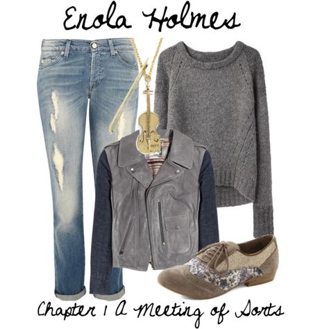 Enola Holmes by disneyfan14 on Polyvore featuring moda, VPL, MiH Jeans, 7 For All Mankind, Monserat De Lucca and EnolaHolmesStory Enola Holmes Inspired Outfits, Enola Holmes 2 Dress, Outfits Inspired By Enola Holmes, How To Be Like Enola Holmes, Enola Holmes Book, Sherlock Cosplay, Enola Holmes, Fandom Outfits, 7 For All Mankind