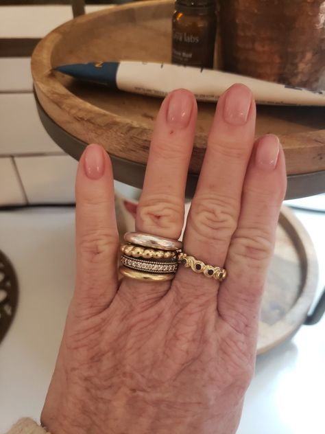 Wealthy Housewife, Lindsay Vrckovnik, Gold Pinky Rings, Jewellery Photography Inspiration, Pinky Rings, Dainty Gold Bracelet, Gold Aesthetic, Stackable Bands, Family Jewels