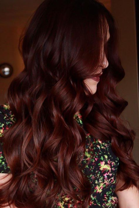 Brown Hair Color Chart, Trendy We Fryzurach, Cherry Brown, Chocolate Hair, Brown Hair Color, Dark Red Hair, Hair Color Chart, Red Brown Hair, Spring Hair Color