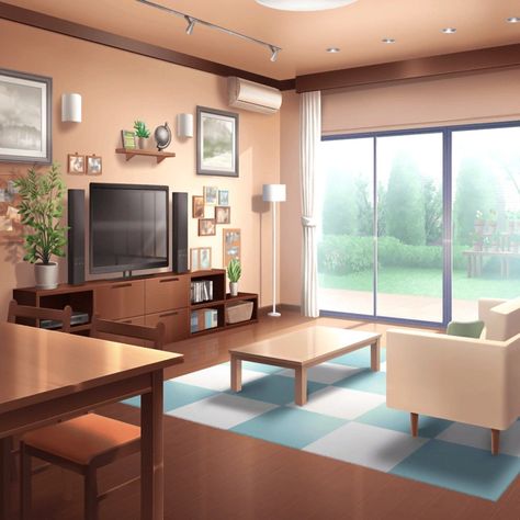 Anime Home Background, Sala Anime, Anime House Interior, Manga House, Apartment Anime Background, Room Bg Anime, Anime House Background Bedroom, Anime Apartment Interior Background, Fairy Landscape