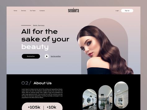 Seniora - Women's Beauty Salon by Usman A. on Dribbble Hair Salon Website Design, Pink Girls Bedroom Decor, Landing Ideas, Online Web Design, Beauty Salon Design, Ui Design Website, Website Development Services, Website Maintenance, Women's Beauty