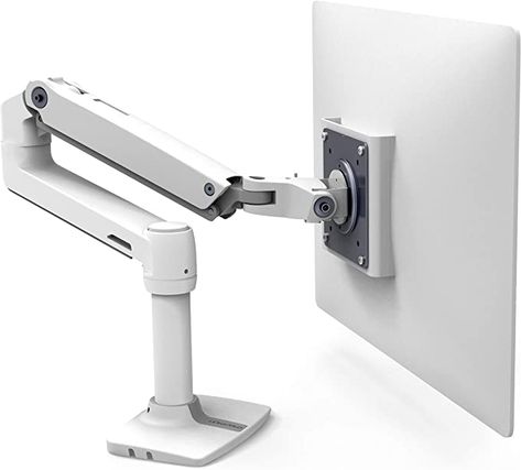 Amazon.com: Ergotron – LX Single Monitor Arm, VESA Desk Mount – for Monitors Up to 34 Inches, 7 to 25 lbs – White : Electronics Monitor Arm, Monitor Mount, Desk Height, Monitor Stand, Desk Space, Adjustable Height Desk, Lcd Monitor, Selling Products, Desk Setup