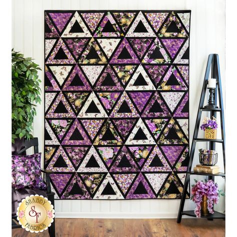 Chopsticks Quilt Kit - Majestic - RESERVE | Shabby Fabrics Chopsticks Quilt, Dark Quilt, Jaybird Quilts, Iron Rose, Picnic Quilt, Colorful Quilt, Stars Quilt, Triangle Ruler, Laser Cut Kit