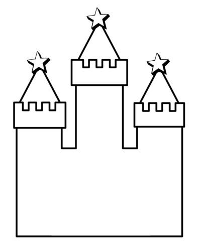 Sand Castle Craft, Castle Template, Castle Printable, Paper Castle, Castle Clipart, Summer Preschool Crafts, Castle Coloring Page, Castle Crafts, Fairy Tale Crafts