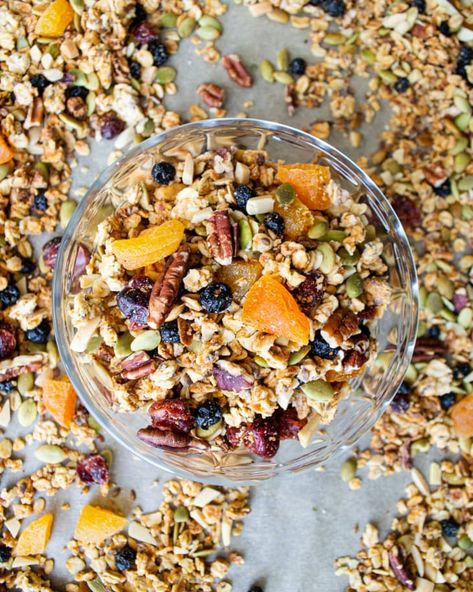 I Tried Serious Eats' Granola Recipe | Kitchn Chewy Granola Recipe, Crispy Granola, Savory Granola, How To Make Granola, Cookie And Kate, Best Granola, Easy Granola, Chewy Granola, Toasted Pumpkin Seeds