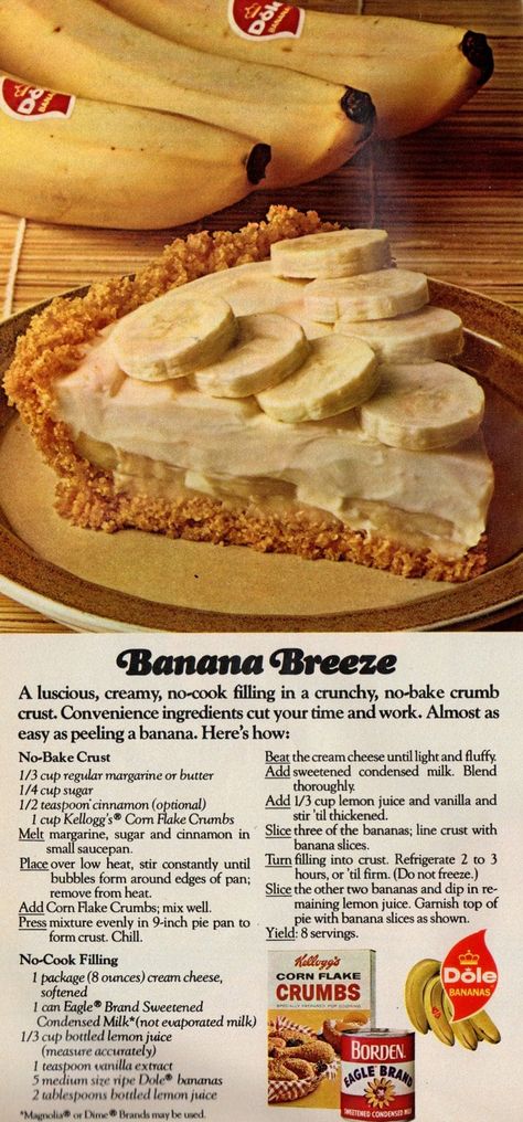 Banana Pie Recipe, Reject Modernity, Crumb Crust, Baking Recipes Pie, Banana Cream Pie Recipe, Banana Pie, Banoffee Pie, Cream Pie Recipes, Banana Cream Pie