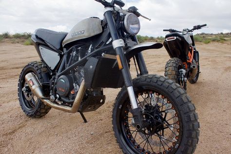 KTM 690 Duke Scramblers - RocketGarage - Cafe Racer Magazine Not Like The Others, Ktm 690 Enduro, Cafe Racer Magazine, Off Road Bikes, Ktm 690, Scrambler Motorcycle, The Apocalypse, Ktm Duke, Bike Wheel