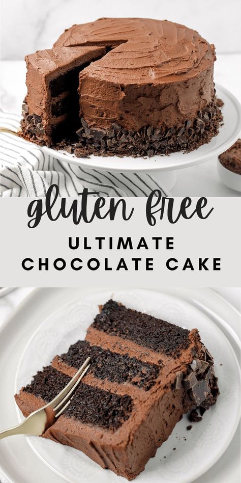 Gluten Free Chocolate Cake Recipe, Fodmap Desserts, Super Moist Chocolate Cake, Ultimate Chocolate Cake, Delicious Chocolate Cake, Gluten Free Cake Recipe, Gluten Free Chocolate Cake, Easy Gluten Free Desserts, Best Gluten Free